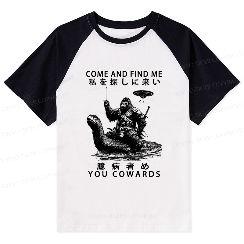 Tokyo-Tiger Can You Find Us Raglan T-shirt