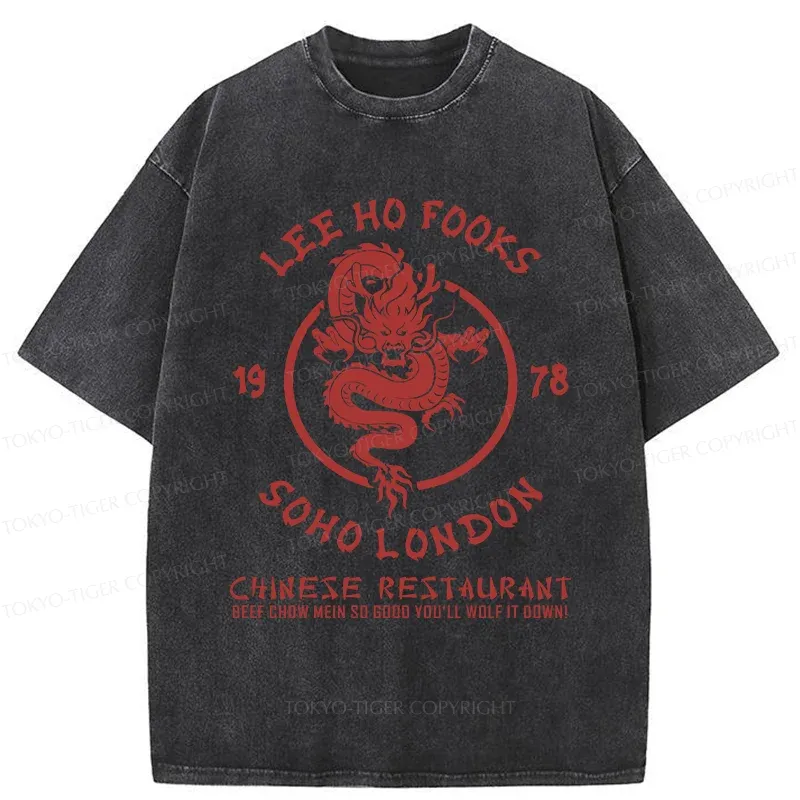 Tokyo-Tiger Chinese Restaurant Washed T-Shirt