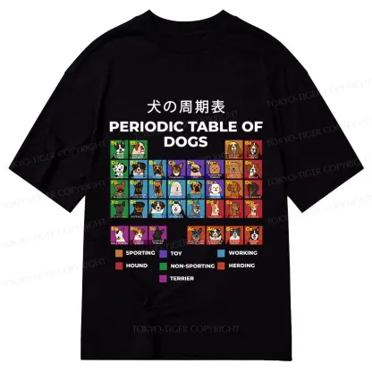 Tokyo-Tiger Periodic Table Of Dogs Classic T-Shirt