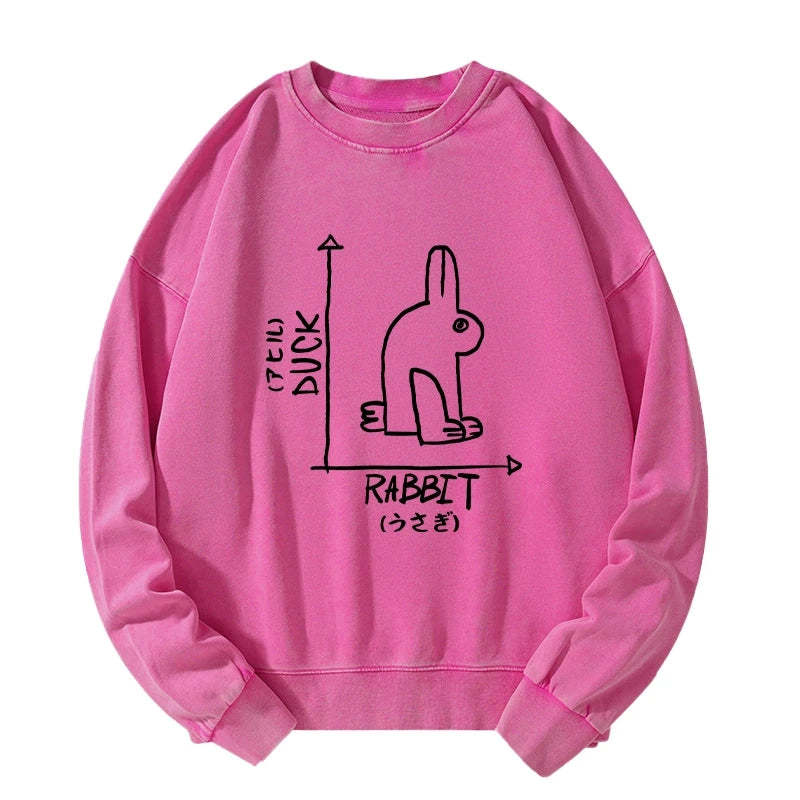 Tokyo-Tiger A Rabbit And A Duck Washed Sweatshirt Sale