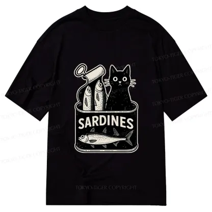 Tokyo-Tiger Cat And Canned Fish Classic T-Shirt
