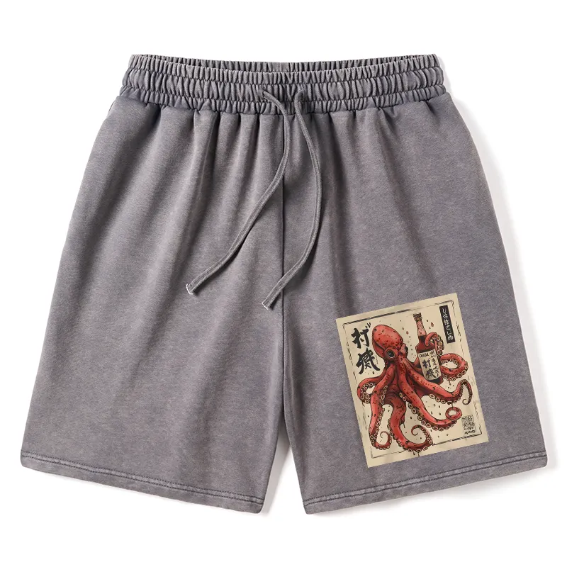 Tokyo-Tiger Osaka Saké Octopus Washed Shorts