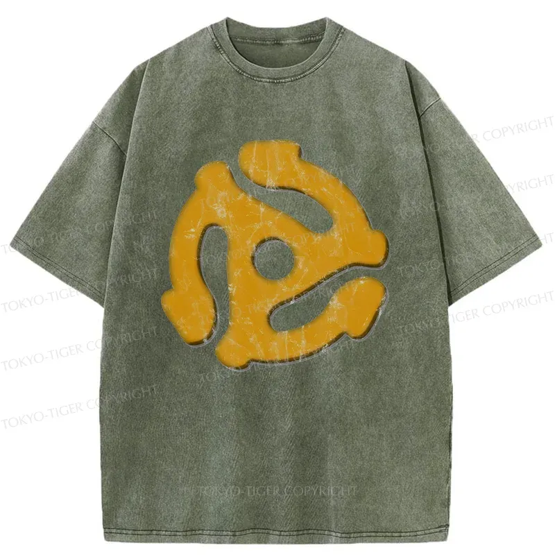 Tokyo-Tiger Record Adapter Washed T-Shirt