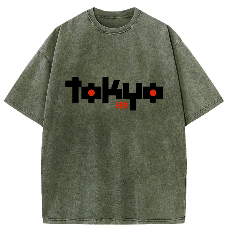 Tokyo-Tiger Japan Tokyo Washed T-Shirt
