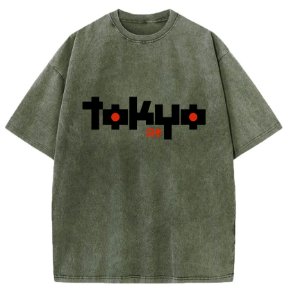 Tokyo-Tiger Japan Tokyo Washed T-Shirt