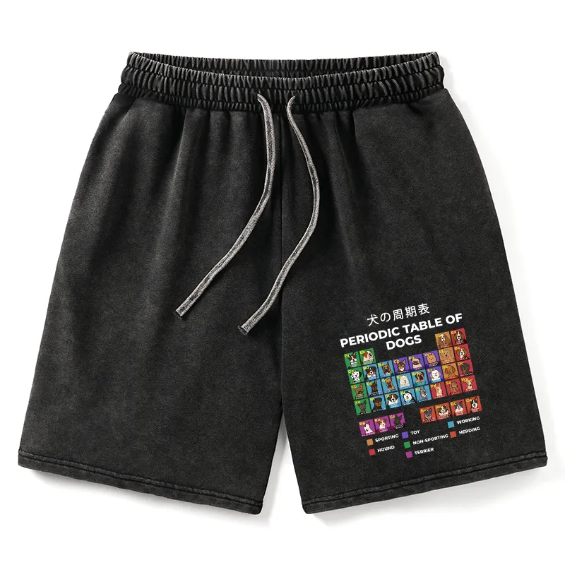 Tokyo-Tiger Periodic Table Of Dogs Washed Shorts