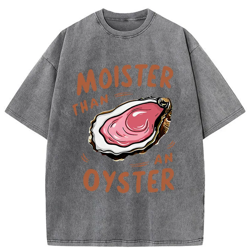 Tokyo-Tiger Oyster Funny Washed T-Shirt