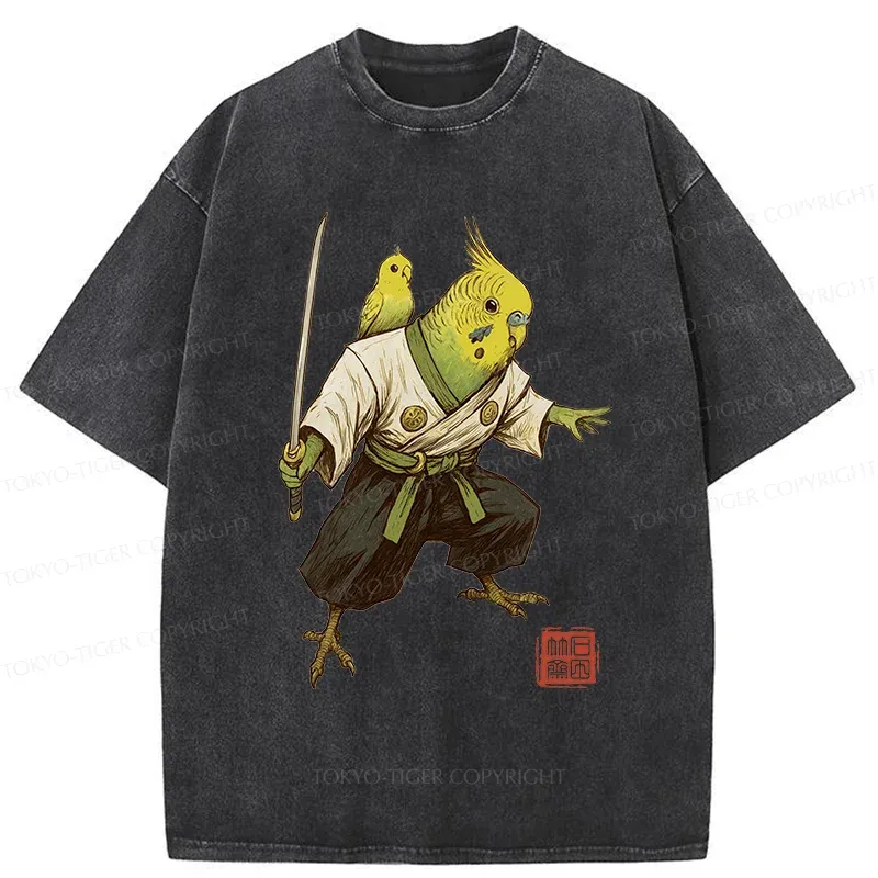 Tokyo-Tiger Parro Samurai Washed T-Shirt