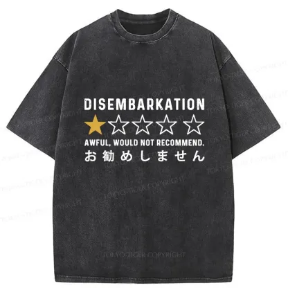 Tokyo-Tiger Not Recommended To Disembark Washed T-Shirt