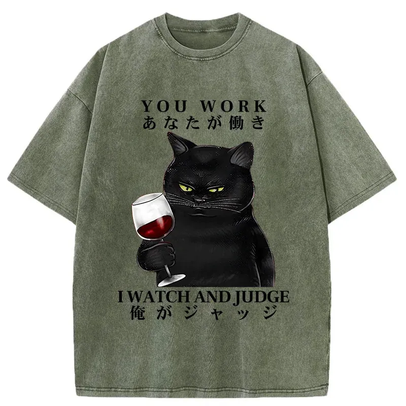 Tokyo-Tiger Cat Boss Japan Washed T-Shirt