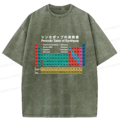 Tokyo-Tiger Music Periodic Table Washed T-Shirt