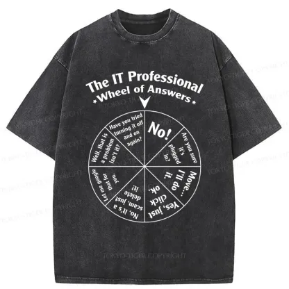 Tokyo-Tiger Answer Wheel Washed T-Shirt