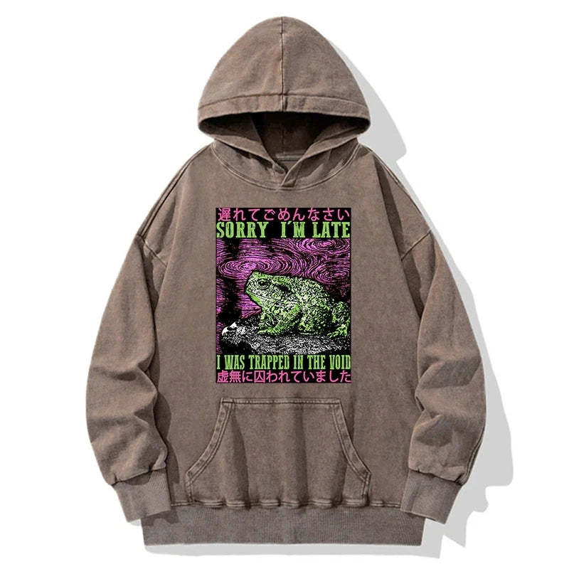 Tokyo-Tiger Frogs Trapped In The Void Washed Hoodie