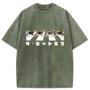 Image of Tokyo-Tiger Walking Beagles Washed T-Shirt