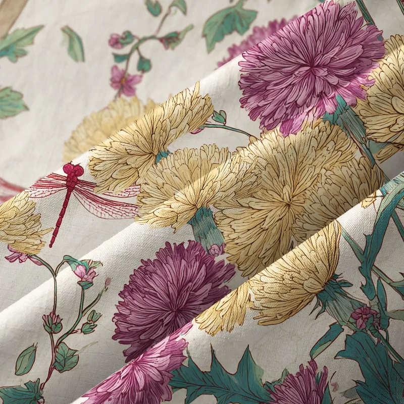 Tokyo-Tiger Vivid Chrysanthemums In Nature Button-up Shirt