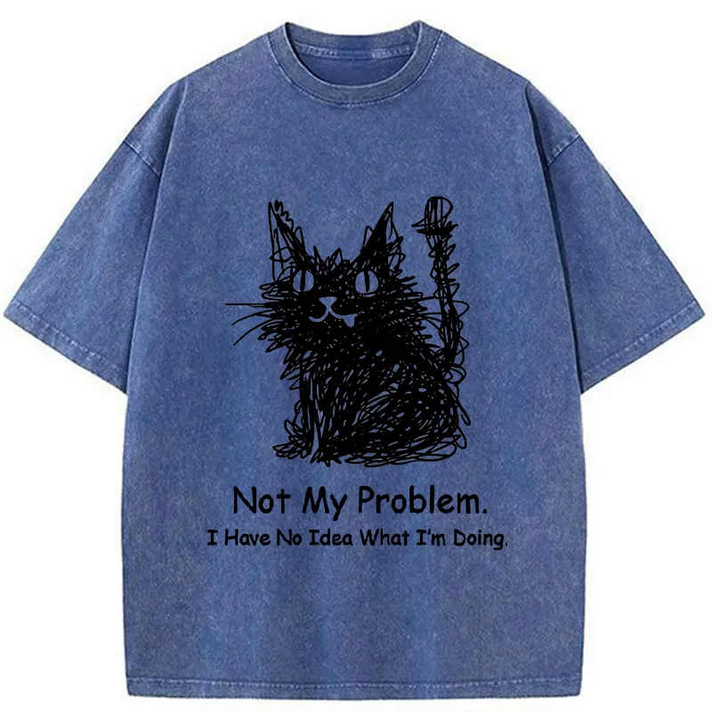 Tokyo-Tiger Cats Never Make Mistakes Washed T-Shirt