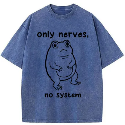Tokyo-Tiger No System Frog Meme Washed T-Shirt