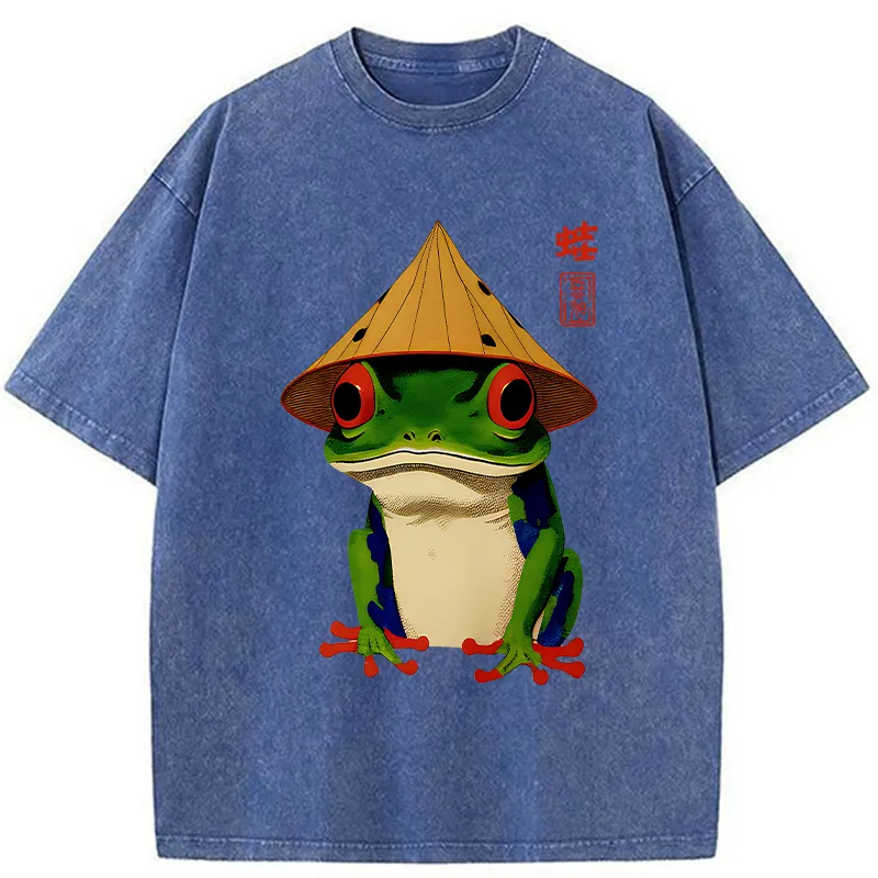 Tokyo-Tiger Japanese Poison Frog Washed T-Shirt