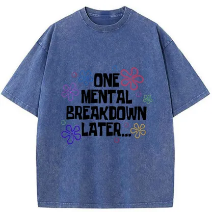 Tokyo-Tiger Mental Breakdown Flowers Washed T-Shirt