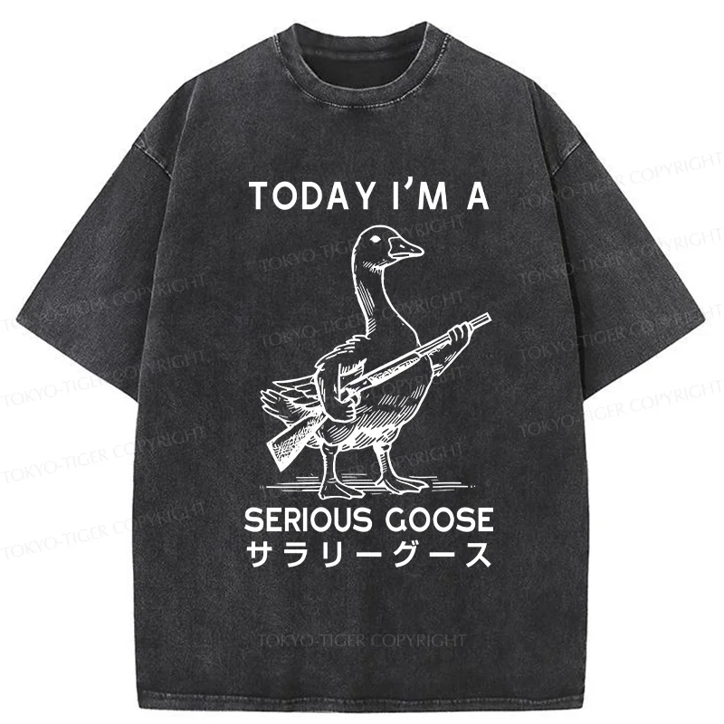 Tokyo-Tiger Serious Stupid Goose Washed T-Shirt