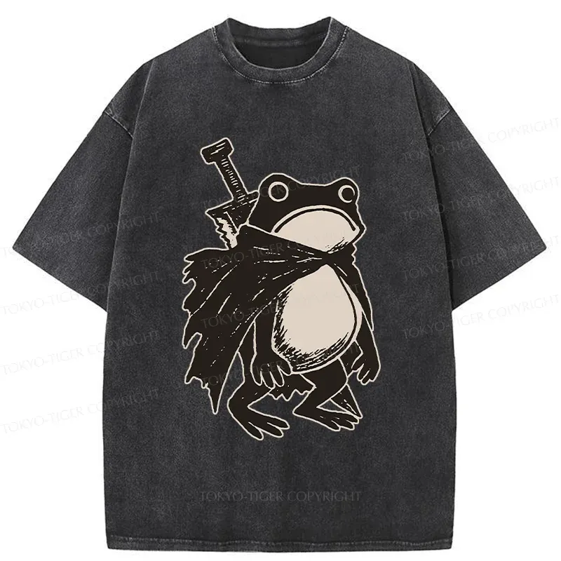 Tokyo-Tiger Frog Warrior Washed T-Shirt
