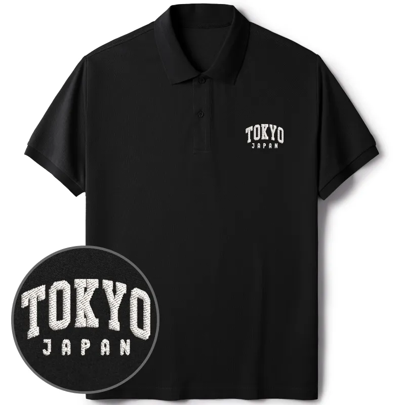 Tokyo-Tiger Japan Tokyo Embroidered Polo T-Shirt