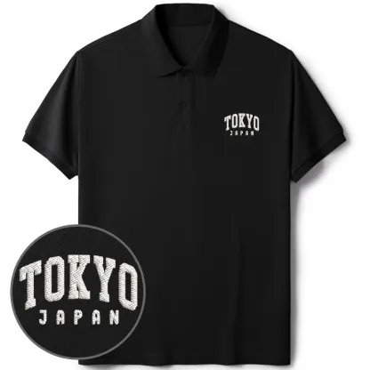 Tokyo-Tiger Japan Tokyo Embroidered Polo T-Shirt