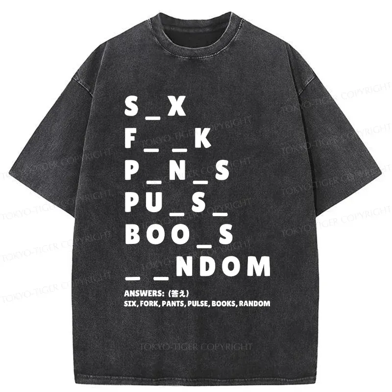 Tokyo-Tiger Fill In The Blanks Washed T-Shirt