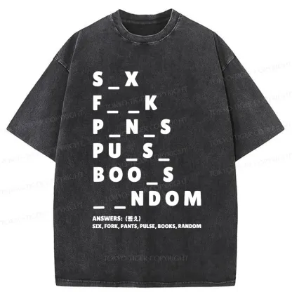 Tokyo-Tiger Fill In The Blanks Washed T-Shirt