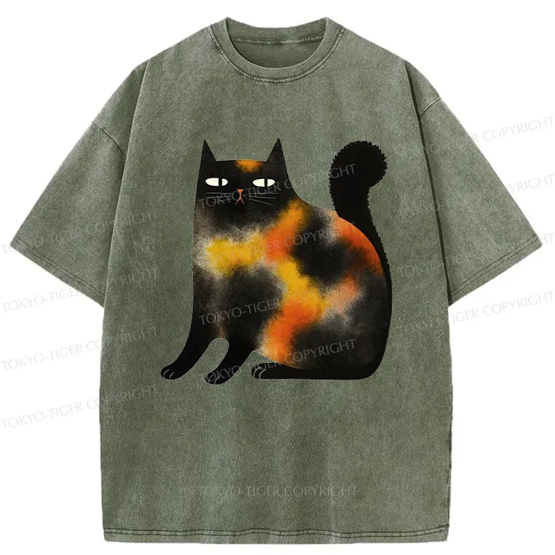 Tokyo-Tiger Tie-Dye Kitten Washed T-Shirt
