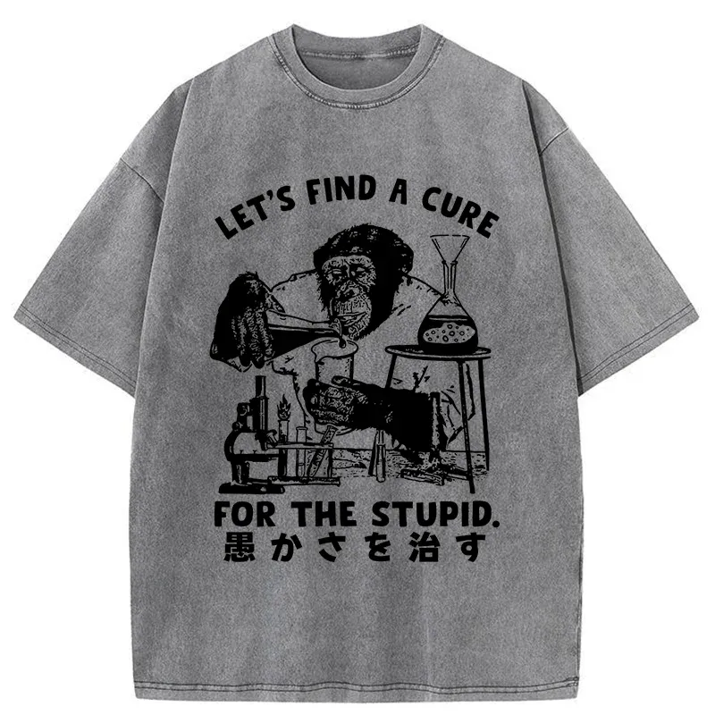 Tokyo-Tiger Medicine For Stupidity Washed T-Shirt