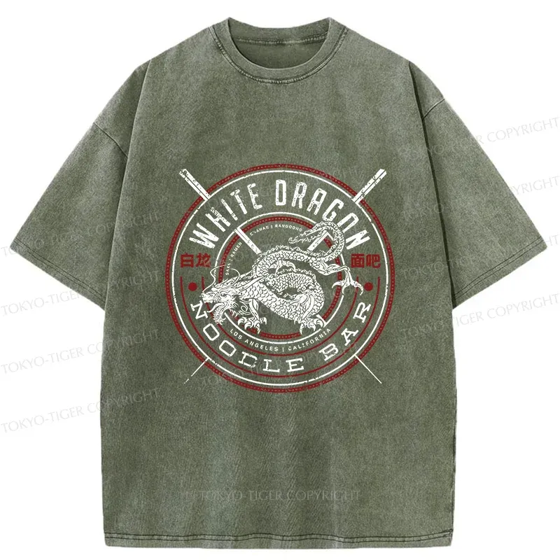 Tokyo-Tiger White Dragon Ramen Bar Washed T-Shirt