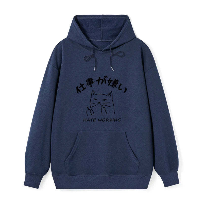 Tokyo-Tiger A Cat That Hates Work Classic Hoodie-tokyo-tiger