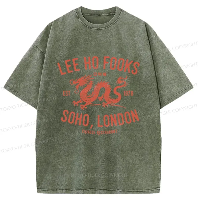 Tokyo-Tiger Delicious Chinese Restaurant Washed T-Shirt