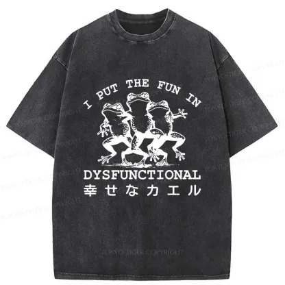 Tokyo-Tiger Happy Frogs Washed T-Shirt