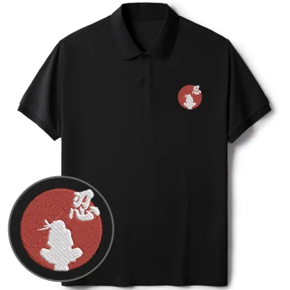 Tokyo-Tiger Japanese Ninja Embroidered Polo T-Shirt