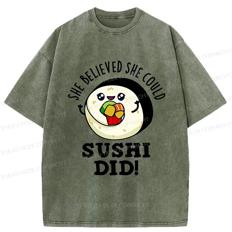 Tokyo-Tiger Interesting Sushi Washed T-Shirt