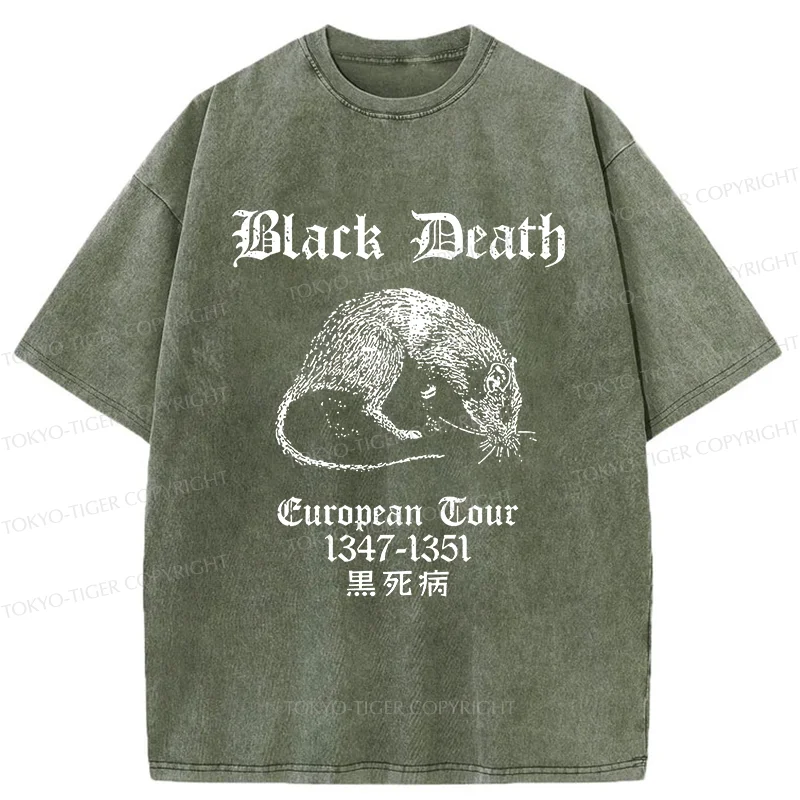 Tokyo-Tiger Black Death Tour Washed T-Shirt