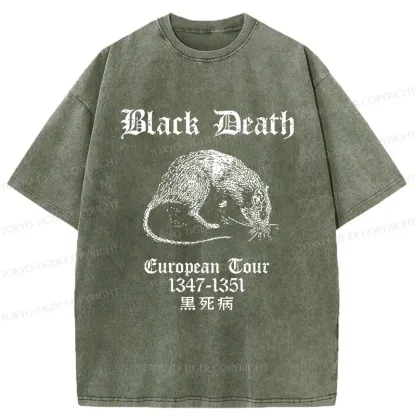 Tokyo-Tiger Black Death Tour Washed T-Shirt