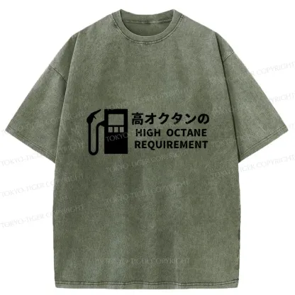Tokyo-Tiger High Octane Requirement Washed T-Shirt
