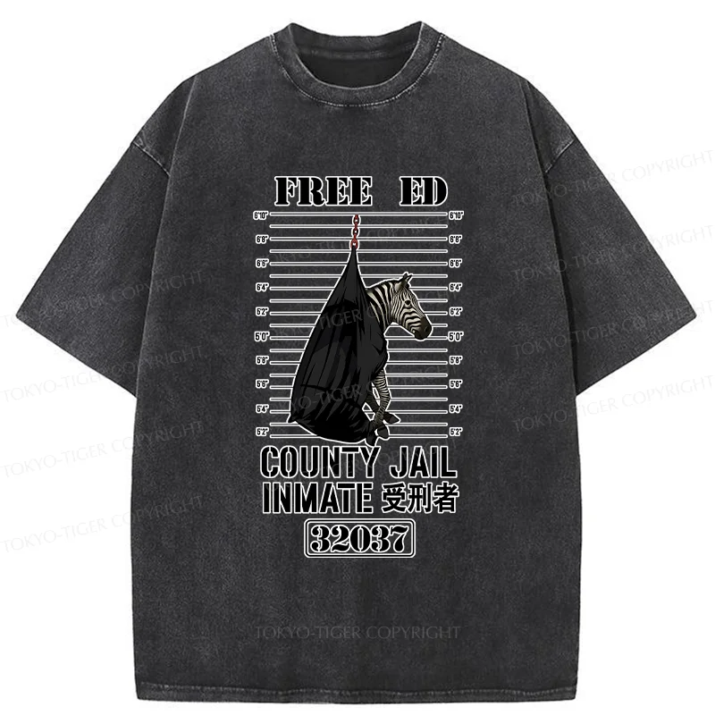 Tokyo-Tiger Zebra Caught Washed T-Shirt