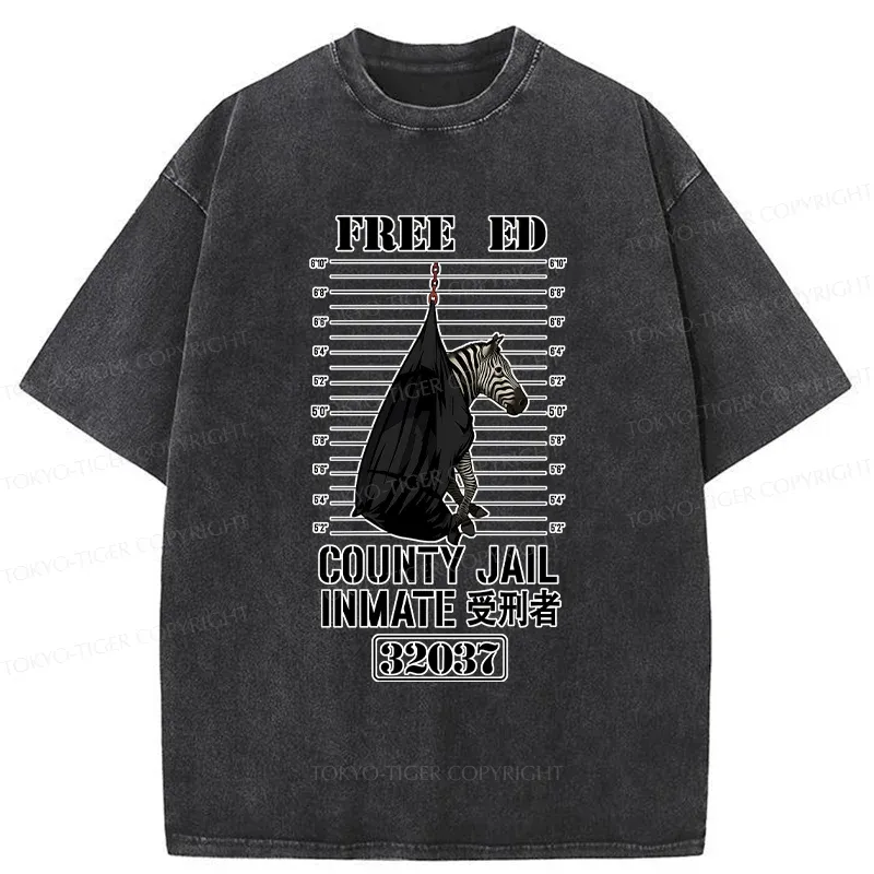 Tokyo-Tiger Zebra Caught Washed T-Shirt