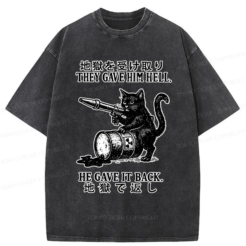 Tokyo-Tiger Revenge Of The Cat Washed T-Shirt