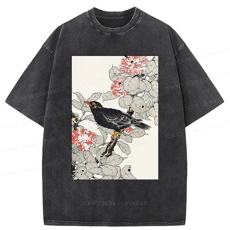 Tokyo-Tiger Retro Bird Washed T-Shirt