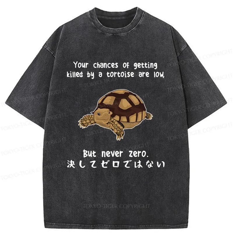 Tokyo-Tiger Funny Turtle Jokes Washed T-Shirt