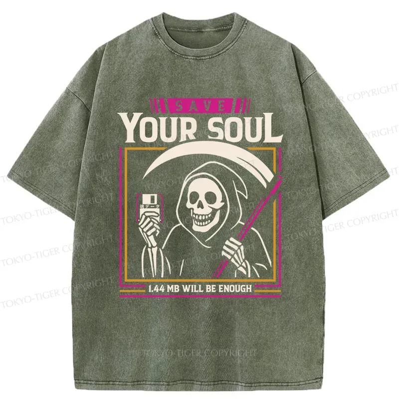 Tokyo-Tiger Store Your Soul Washed T-Shirt