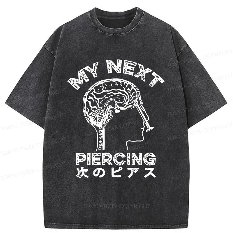 Tokyo-Tiger Next Piercing Surgery Washed T-Shirt