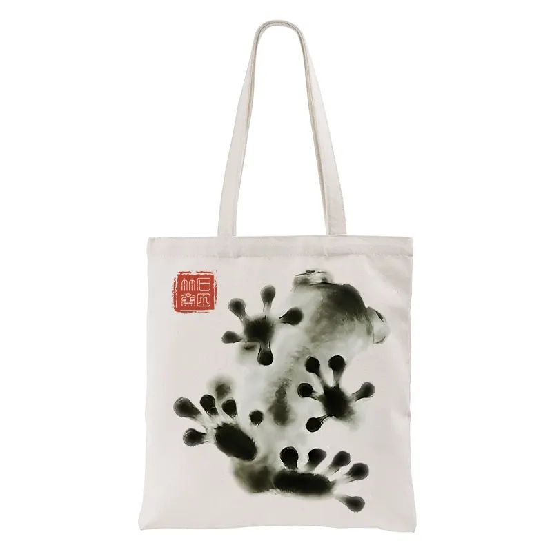 Tokyo-Tiger Ink Painting Frog Tote Bag