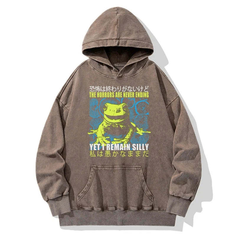 Tokyo-Tiger A Self-Aware Frog Washed Hoodie