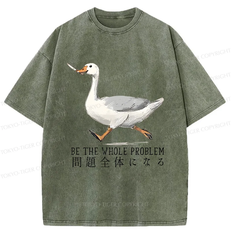 Tokyo-Tiger Running Stupid Goose Washed T-Shirt